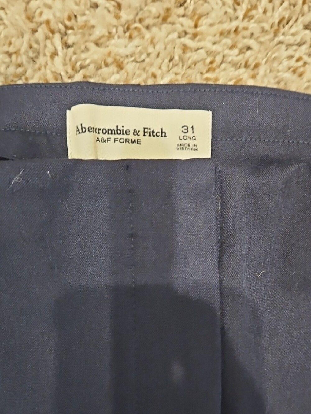 Abercrombie & Fitch Navy Boot-Cut Dress Pants - Picture 2 of 3
